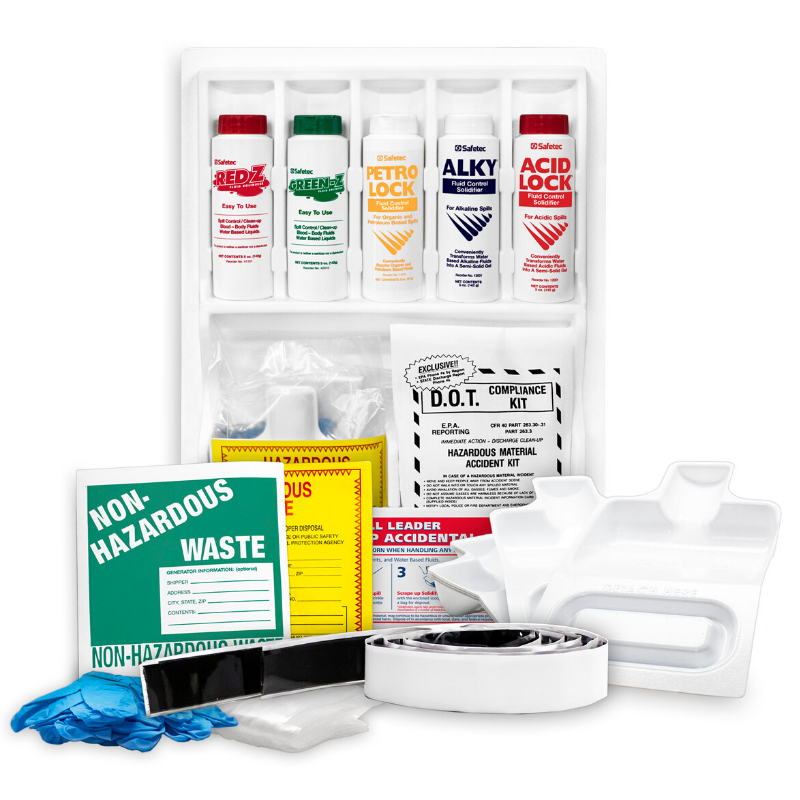 Safetec Spill Leader Kit for Emergency Response or Lab Spills (Plastic case) (1 kit/case)