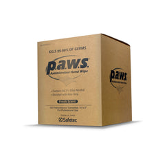 Safetec Paws Hand Wipes, 100 ct. (Individuals) Box (10 Boxes/Case)