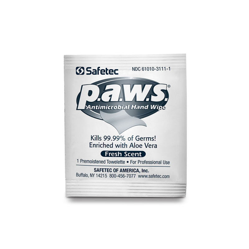 Safetec Paws Hand Wipes, 100 ct. (Individuals) Box (10 Boxes/Case)