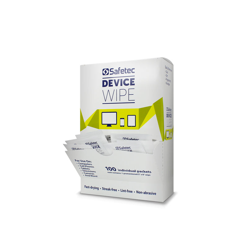 Safetec Device Wipe 100 ct. Box - 10 boxes/case