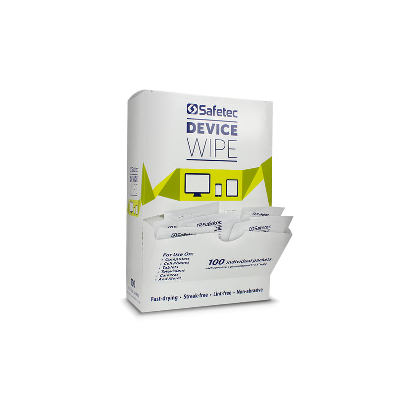 Safetec Device Wipe 100 ct. Box - 10 boxes/case