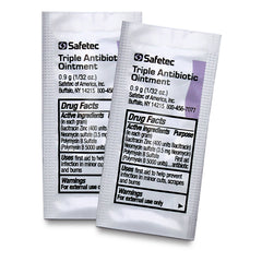 Safetec Triple Antibiotic .9 g. Pouch 25 ct. Box- 36 / case