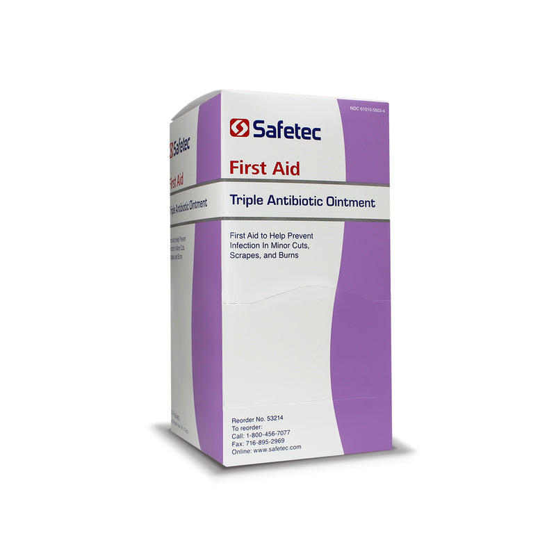 Safetec Triple Antibiotic Ointment .5 g. Pouch 144 ct. Box-12/case