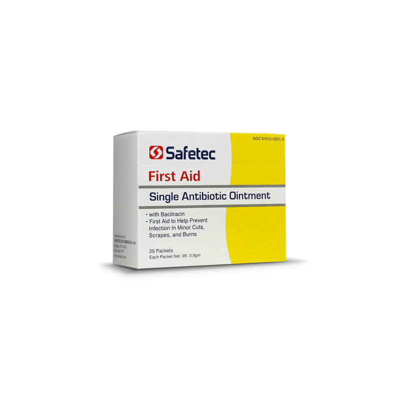Single Antibiotic Ointment (Bacitracin) .9g Pouch in 25ct Box
