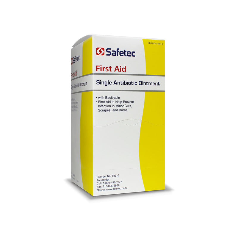 Safetec Antibiotic (Bacitracin) Ointment .9g Pouch 144 ct. Box - 12 boxes/case