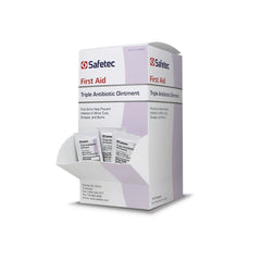 Safetec Triple Antibiotic Ointment .9 g. Pouch 144 ct. Box- 12/case