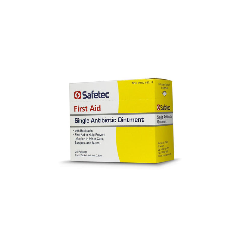 Single Antibiotic Ointment (Bacitracin) .9g Pouch in 25ct Box